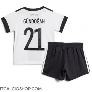 Germania Ilkay Gundogan #21 Prima Maglia Bambino Mondiali 2022 Manica Corta (+ Pantaloni corti)